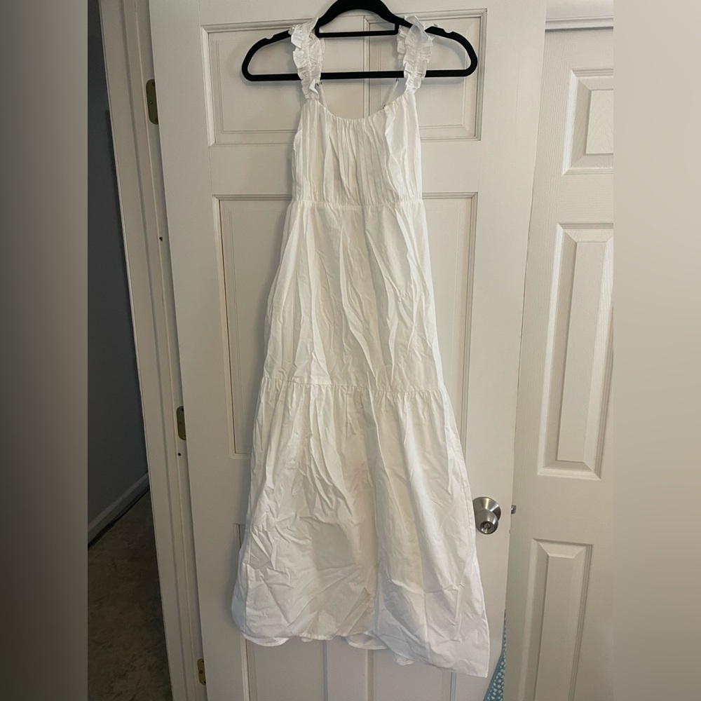 White Abercrombie Midi Dress